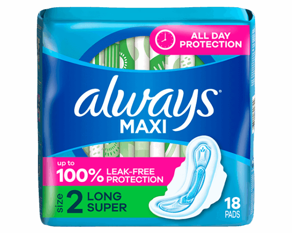 1/18 ct ALWAYS MAXI PADS