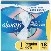 1/18 ct ALWAYS FLEXFOAM PADS