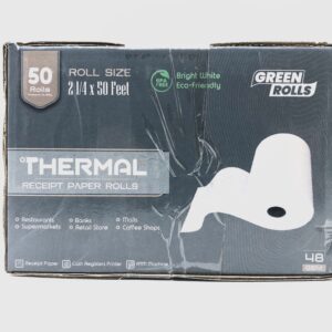 1/50ct THERMAL RECEIPT PAPER ROLL 3 1/8 X 230FT.