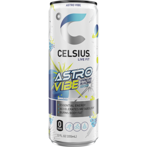 12/12oz CELSIUS SPARKLING ASTRO VIBE BLUE RAZZ EDITION